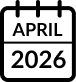 April 2026 calendar icon